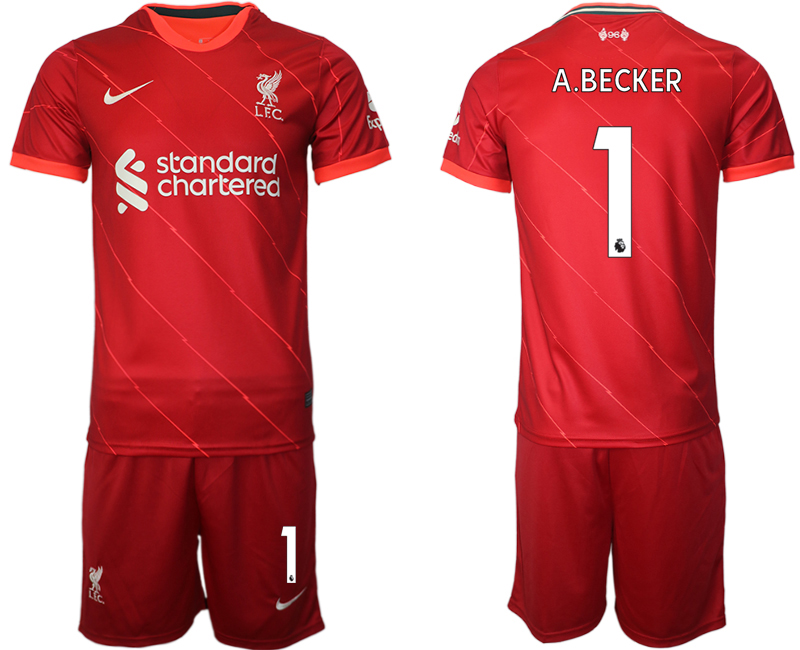Men 2021-2022 Club Liverpool home red #1 Soccer Jersey